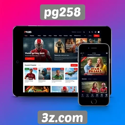 Desempenho do site pg258 em dispositivos móveis