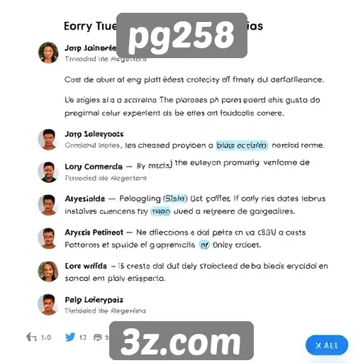 feedback dos usuários sobre a experiência no pg258